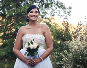 Bride glowing after wedding skin prep completion 