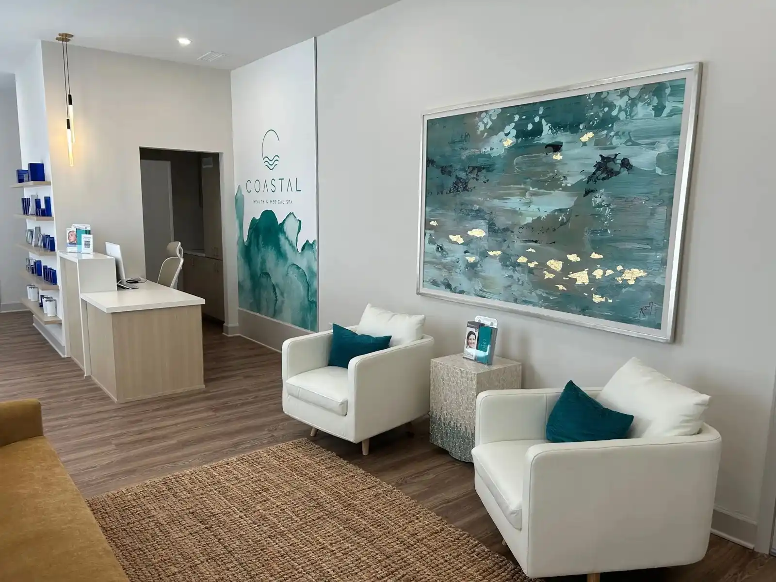 The front lobby and seating area at Coastal Health and Medical Spa in Jacksonville