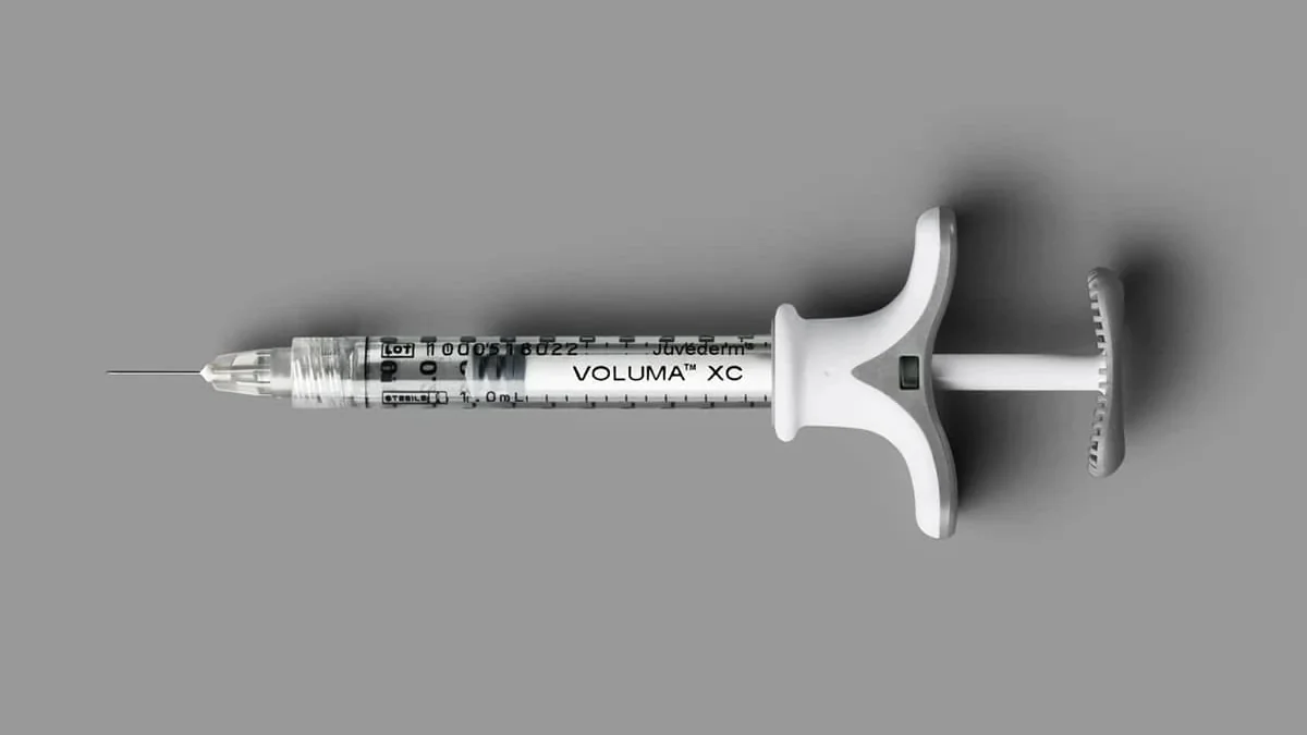 Juvederm Voluma XC syringe, the lifting filler used for the chin and jaw angle at Coastal Health & Medical Spa in Jacksonville (image courtesy of Juvederm)