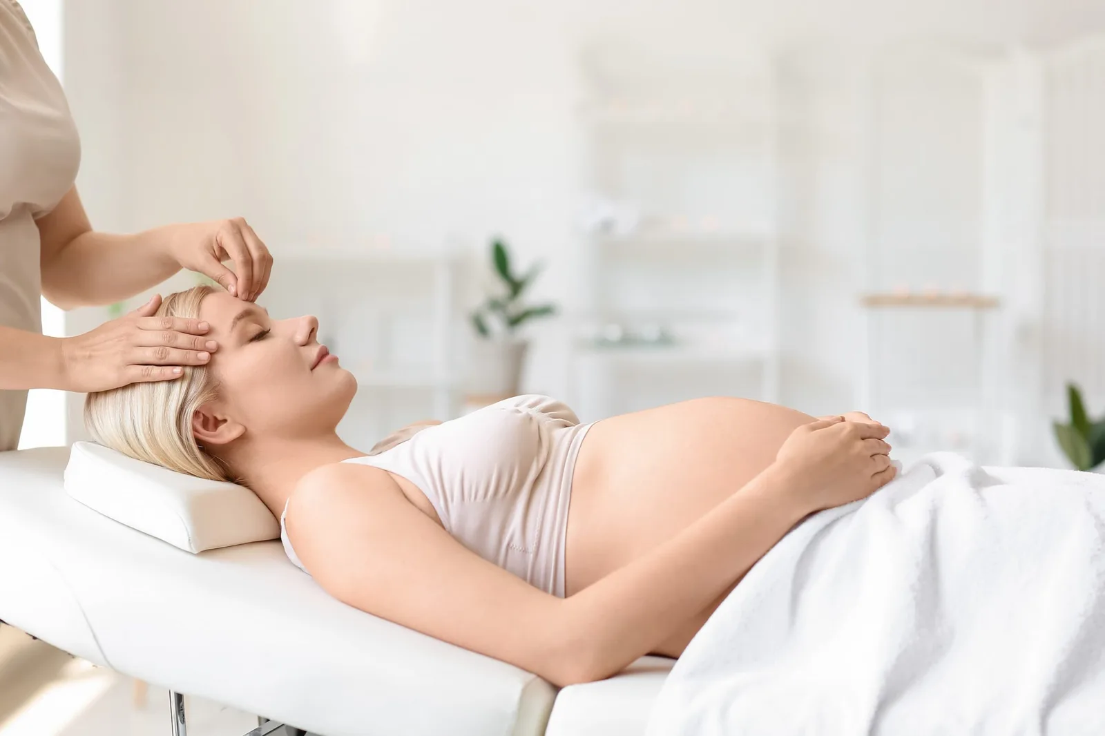 A client relaxing during a scheduled monthly facial at a Jacksonville med spa