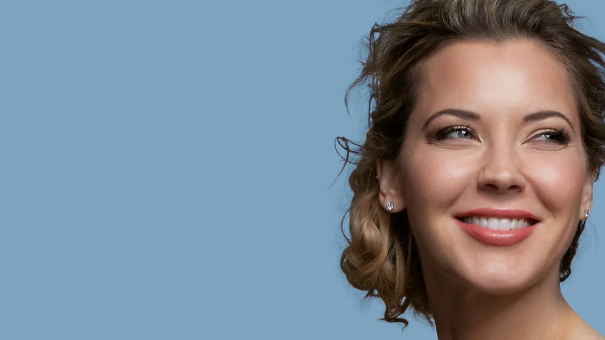 Restylane Lyft campaign image; Restylane Lyft and Juvederm Voluma XC are the cheek-lifting fillers used to soften smile lines from above at Coastal Health & Medical Spa in Jacksonville (image courtesy of Restylane)