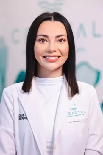 Dr. Olivia, DNP, APRN, FNP-BC, the nurse practitioner who places nose filler at Coastal Health & Medical Spa in Jacksonville