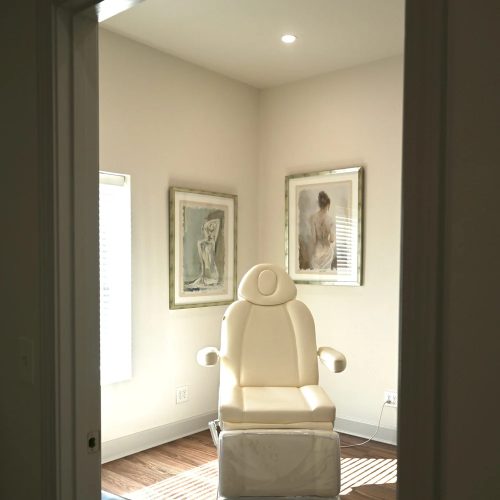 The treatment room where nose filler appointments take place at Coastal Health & Medical Spa in Jacksonville, FL